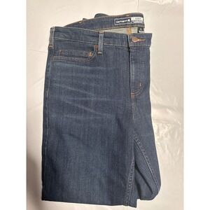 NWT Carhartt Womens Rugged Flex Slim Fit Tapered Jeans Dark Wash Size 16 Short